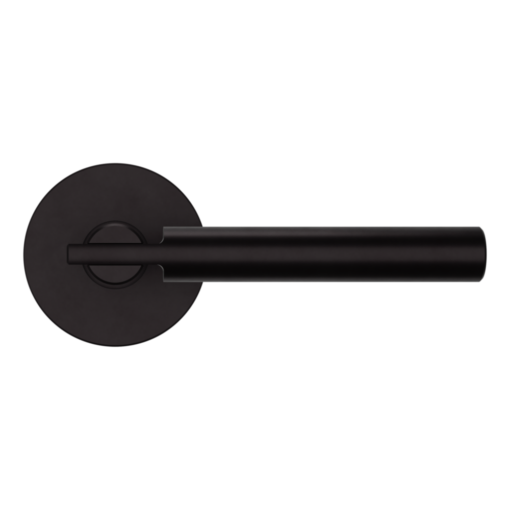 Baldwin 5161 Contemporary Straight Lever Set with 5046 Rose Oil-Rubbed Bronze / Passage / Reversible