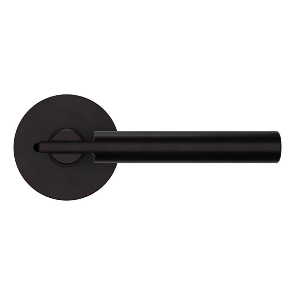 Baldwin 5161 Contemporary Straight Lever Set with 5046 Rose Oil-Rubbed Bronze / Privacy / Reversible