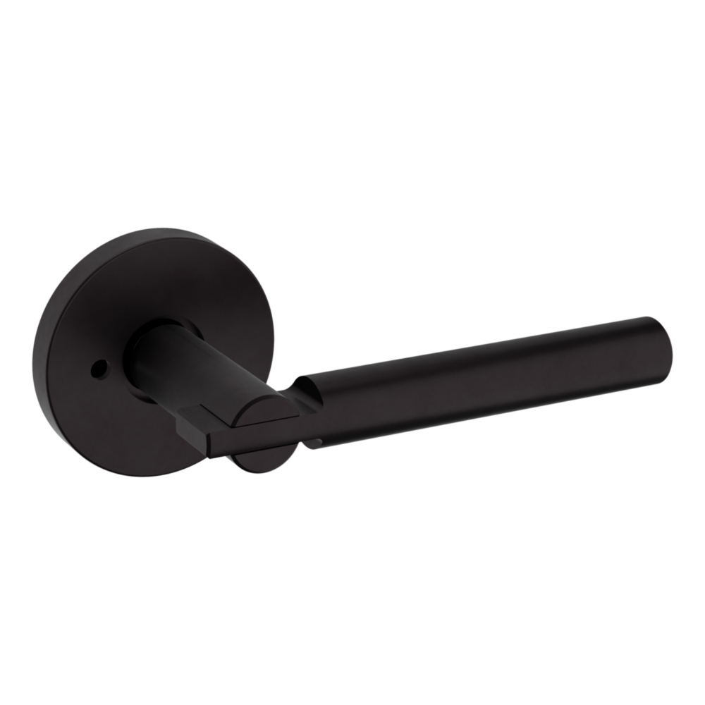 Baldwin 5161 Contemporary Straight Lever Set with 5046 Rose Oil-Rubbed Bronze / Privacy / Reversible
