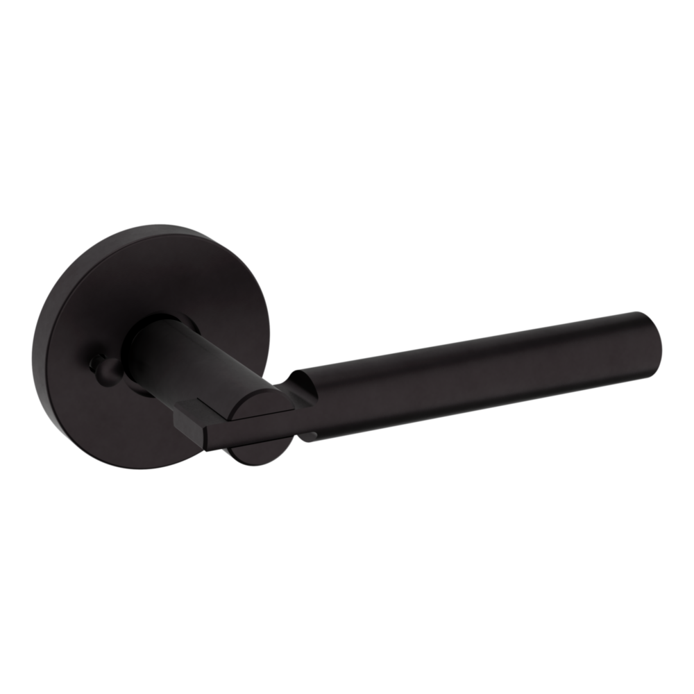 Baldwin 5161 Contemporary Straight Lever Set with 5046 Rose Oil-Rubbed Bronze / Privacy / Reversible