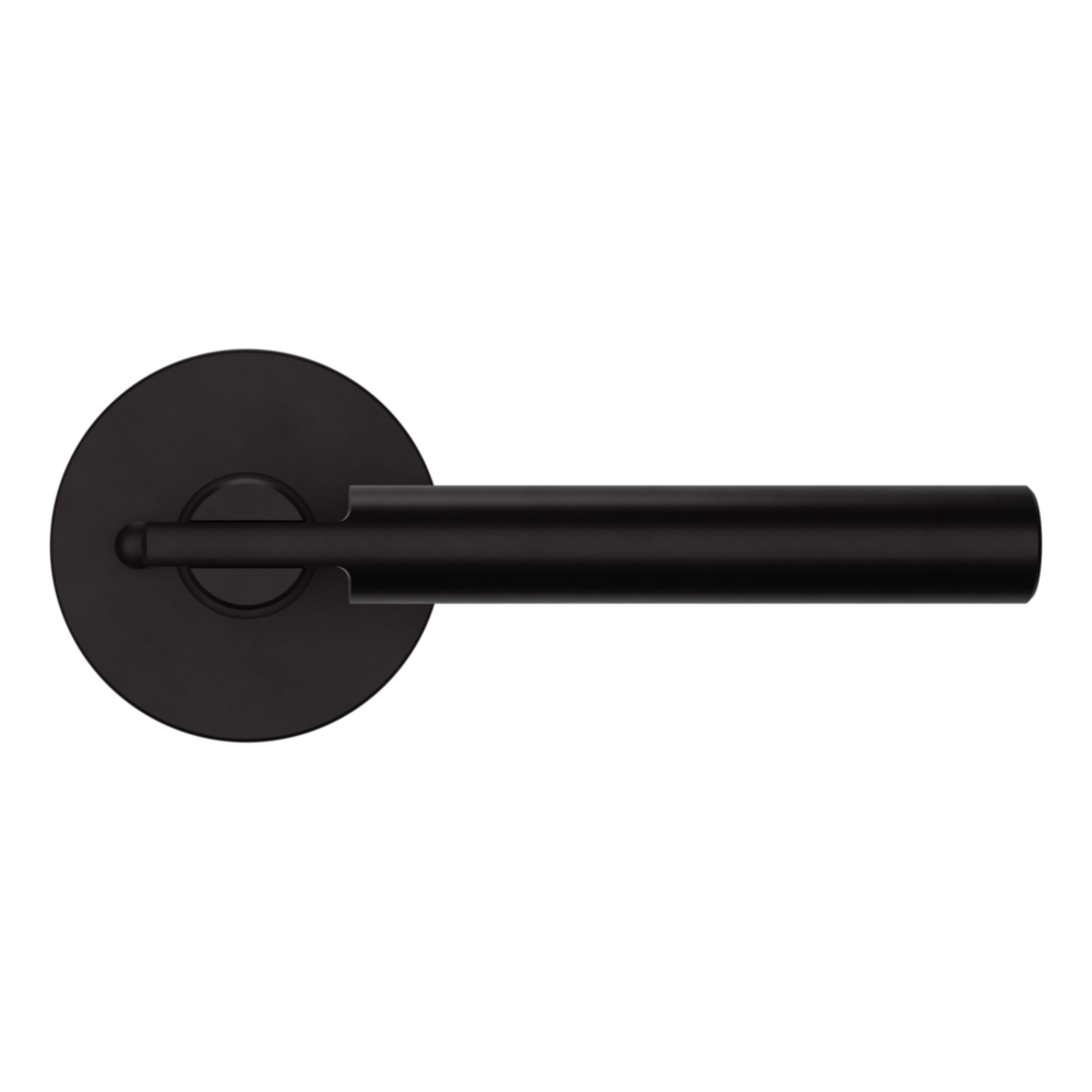 Baldwin 5161 Contemporary Straight Lever Set with 5046 Rose Oil-Rubbed Bronze / Privacy / Reversible