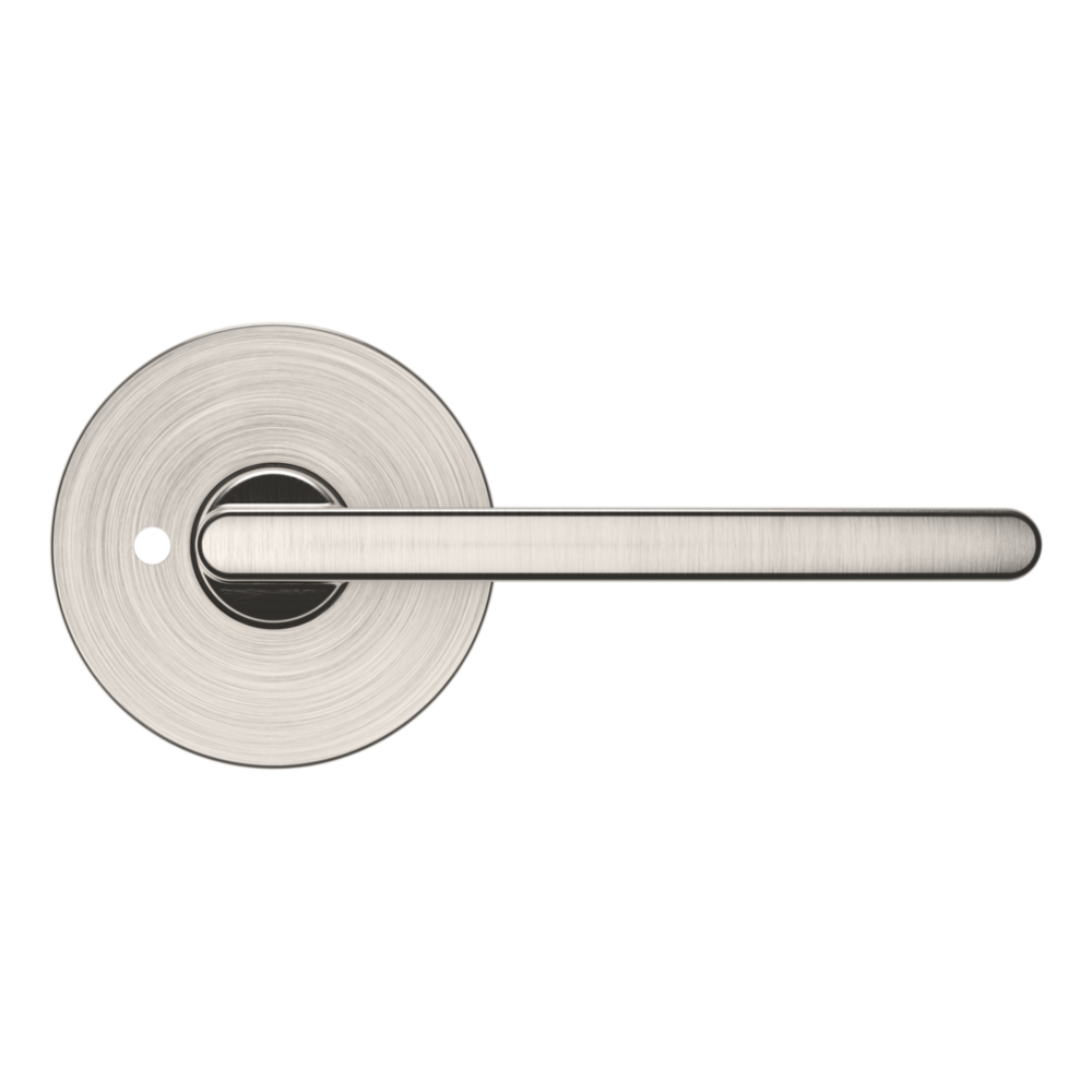 Baldwin 5164 Contemporary Straight Lever Set with 5046 Rose Lifetime (PVD) Satin Nickel / Privacy / Reversible