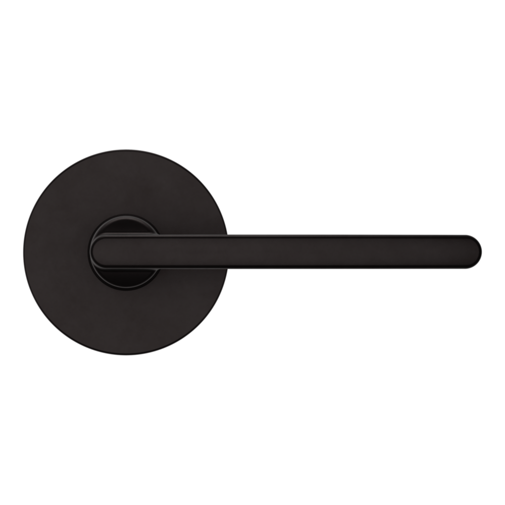 Baldwin 5164 Contemporary Straight Lever Set with 5046 Rose Oil-Rubbed Bronze / Passage / Reversible