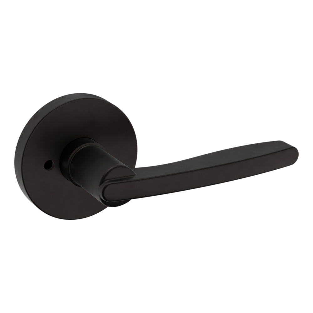 Baldwin 5164 Contemporary Straight Lever Set with 5046 Rose Oil-Rubbed Bronze / Privacy / Reversible