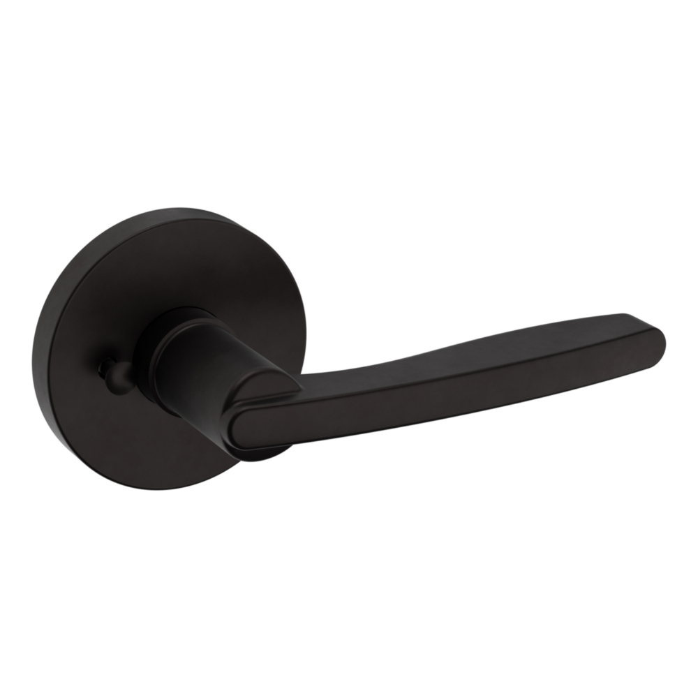 Baldwin 5164 Contemporary Straight Lever Set with 5046 Rose Oil-Rubbed Bronze / Privacy / Reversible