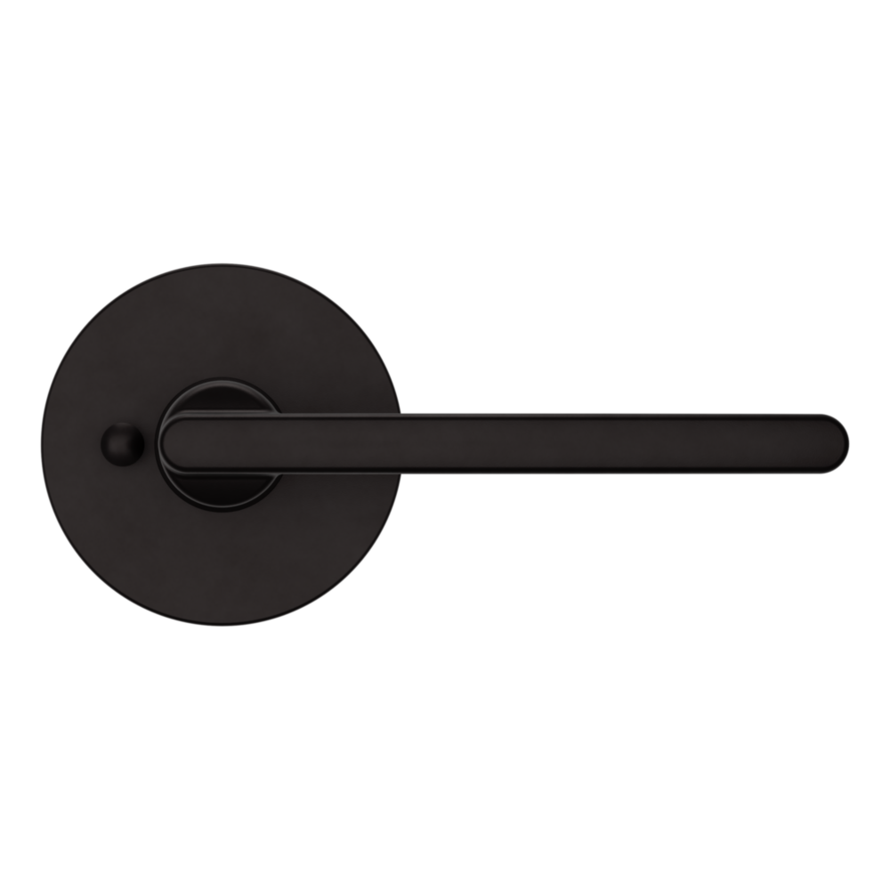 Baldwin 5164 Contemporary Straight Lever Set with 5046 Rose Oil-Rubbed Bronze / Privacy / Reversible