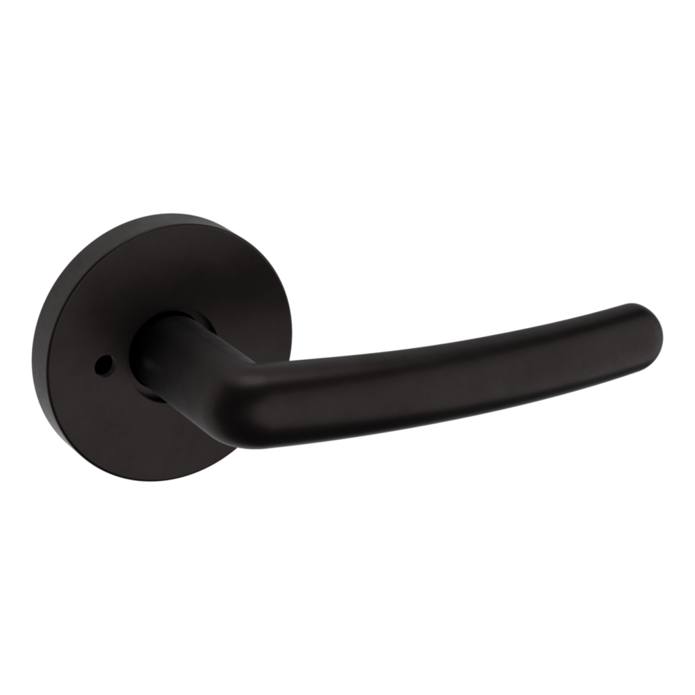 Baldwin 5165 Contemporary Straight Lever Set with 5046 Rose Oil-Rubbed Bronze / Privacy / Reversible