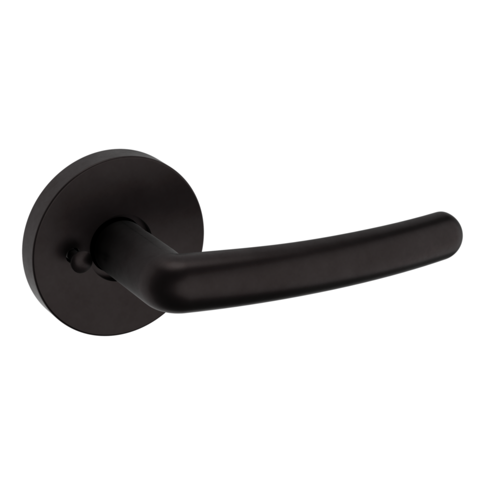 Baldwin 5165 Contemporary Straight Lever Set with 5046 Rose Oil-Rubbed Bronze / Privacy / Reversible