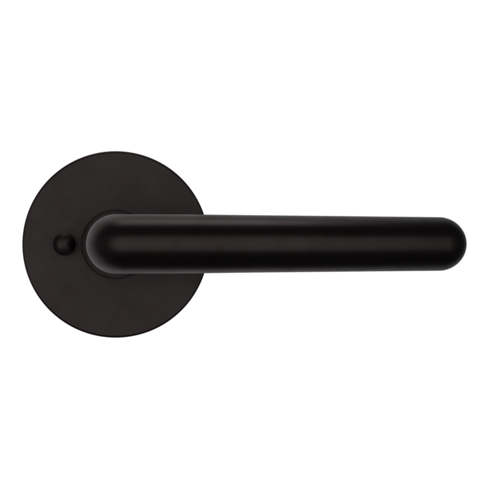 Baldwin 5165 Contemporary Straight Lever Set with 5046 Rose Oil-Rubbed Bronze / Privacy / Reversible