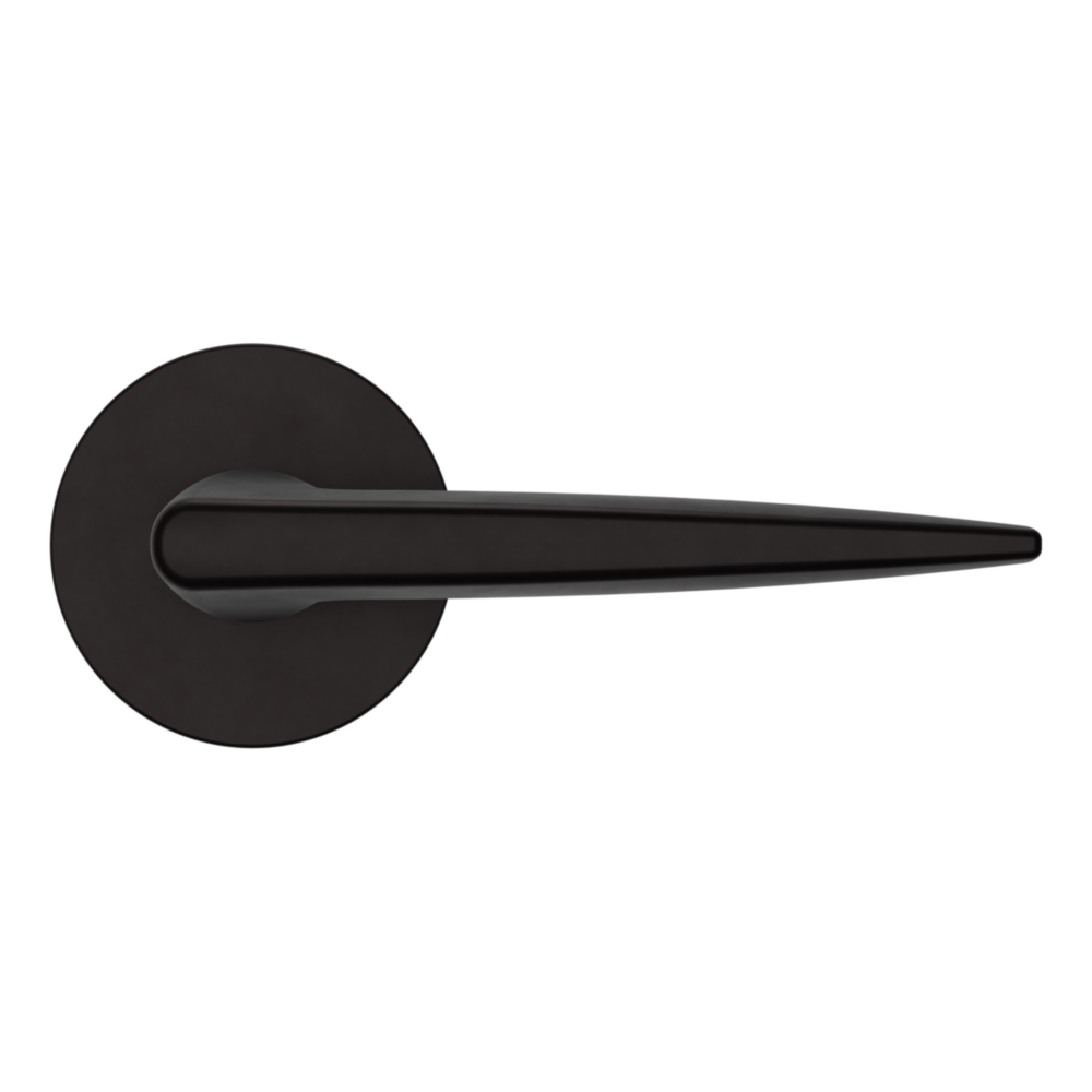 Baldwin 5166 Contemporary Straight Lever Set with 5046 Rose Oil-Rubbed Bronze / Full Dummy / Reversible