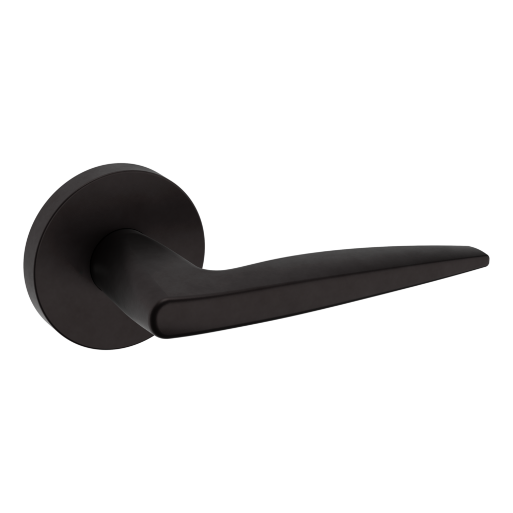 Baldwin 5166 Contemporary Straight Lever Set with 5046 Rose Oil-Rubbed Bronze / Full Dummy / Reversible