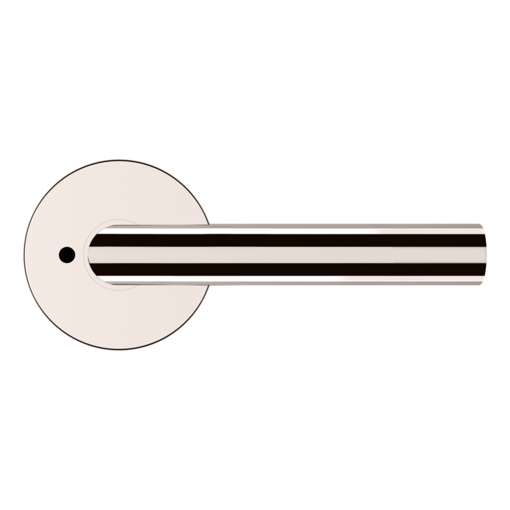 Baldwin 5173 Contemporary Straight Lever Set with 5046 Rose Lifetime (PVD) Polished Nickel / Privacy / Reversible