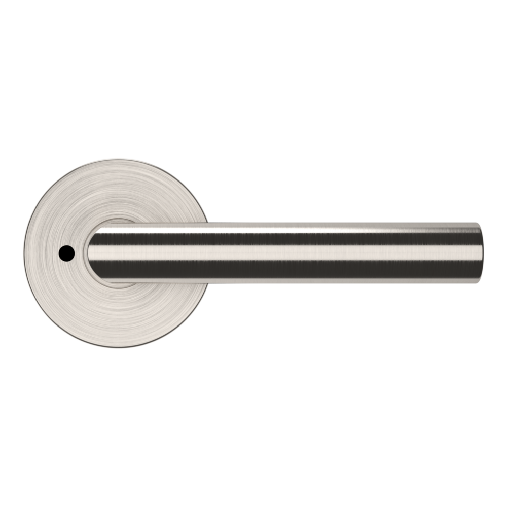 Baldwin 5173 Contemporary Straight Lever Set with 5046 Rose Lifetime (PVD) Satin Nickel / Privacy / Reversible