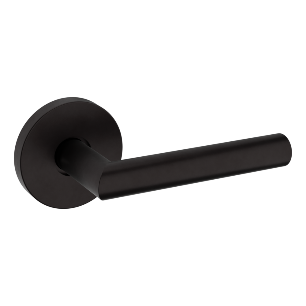 Baldwin 5173 Contemporary Straight Lever Set with 5046 Rose Oil-Rubbed Bronze / Full Dummy / Reversible