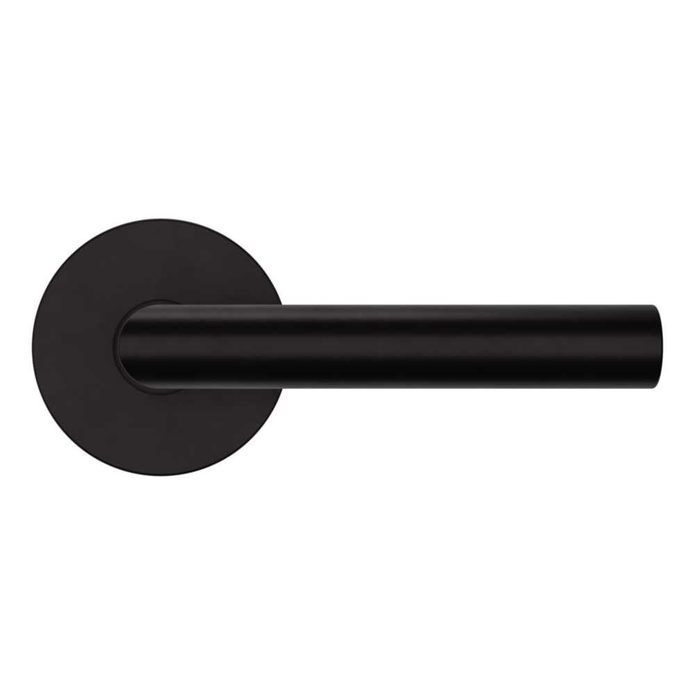 Baldwin 5173 Contemporary Straight Lever Set with 5046 Rose Oil-Rubbed Bronze / Full Dummy / Reversible