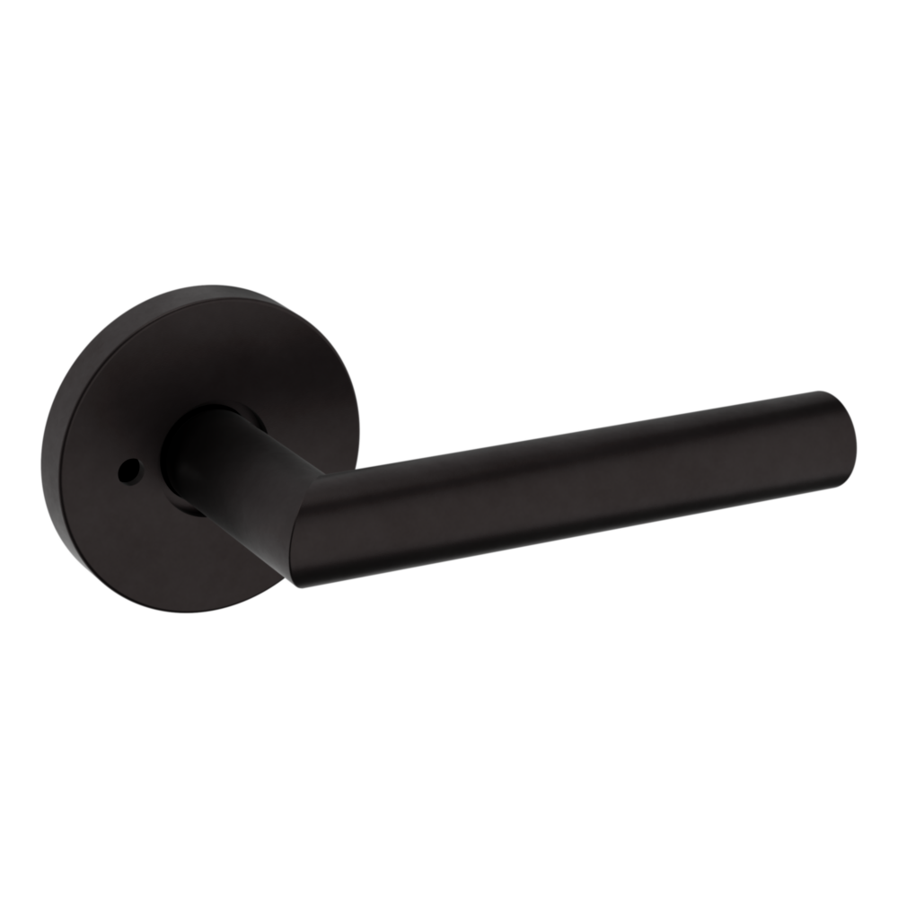 Baldwin 5173 Contemporary Straight Lever Set with 5046 Rose Oil-Rubbed Bronze / Privacy / Reversible