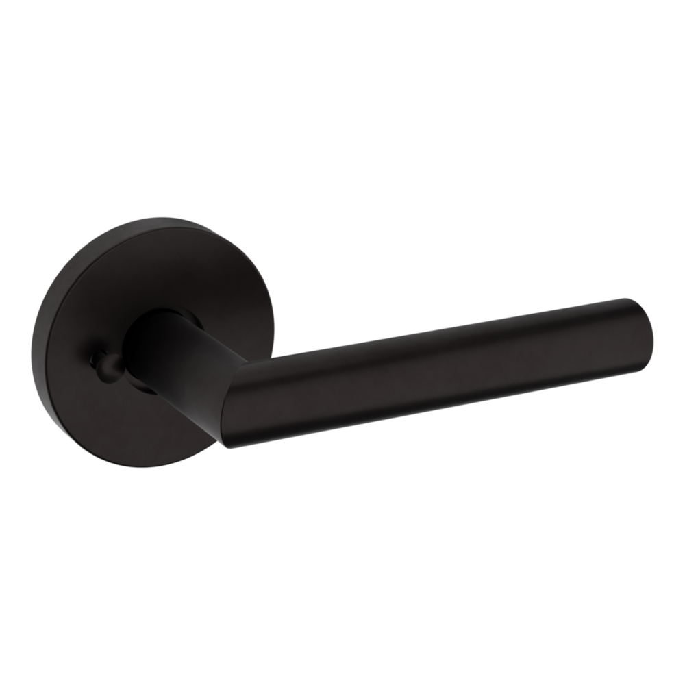 Baldwin 5173 Contemporary Straight Lever Set with 5046 Rose Oil-Rubbed Bronze / Privacy / Reversible