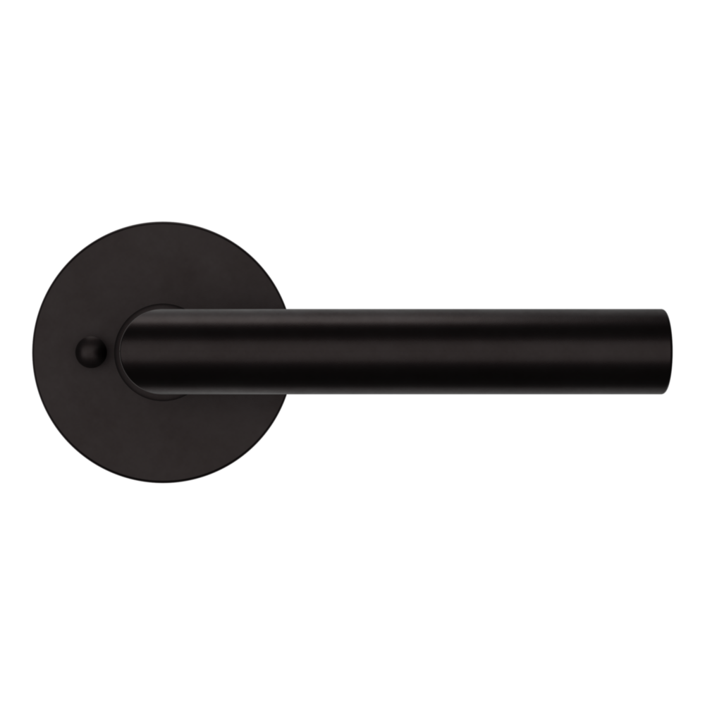 Baldwin 5173 Contemporary Straight Lever Set with 5046 Rose Oil-Rubbed Bronze / Privacy / Reversible