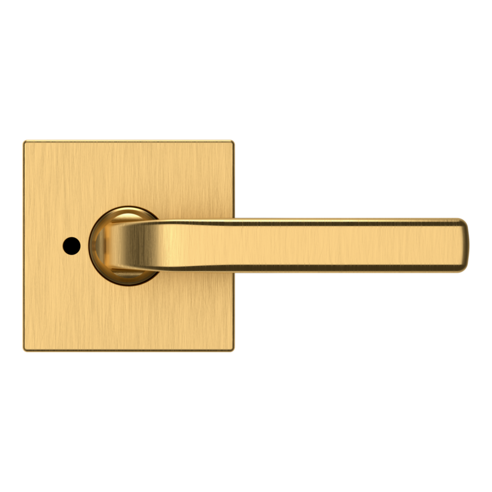 Baldwin 5190 Transitional Straight Lever Set with R017 Rose Lifetime (PVD) Satin Brass / Privacy / Reversible