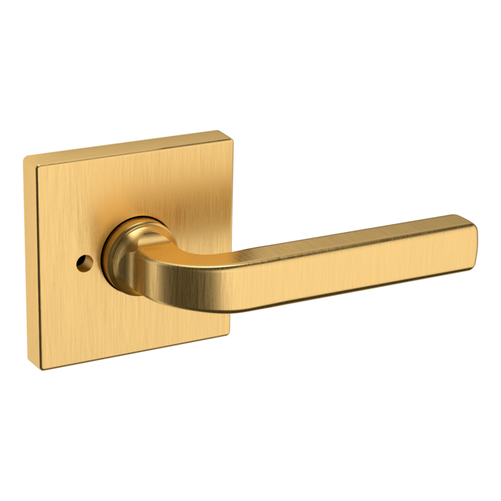 Baldwin 5190 Transitional Straight Lever Set with R017 Rose Lifetime (PVD) Satin Brass / Privacy / Reversible