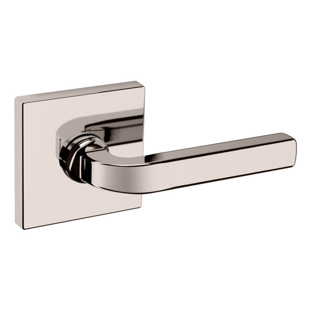 Baldwin 5190 Transitional Straight Lever Set with R017 Rose Lifetime (PVD) Polished Nickel / Full Dummy / Reversible
