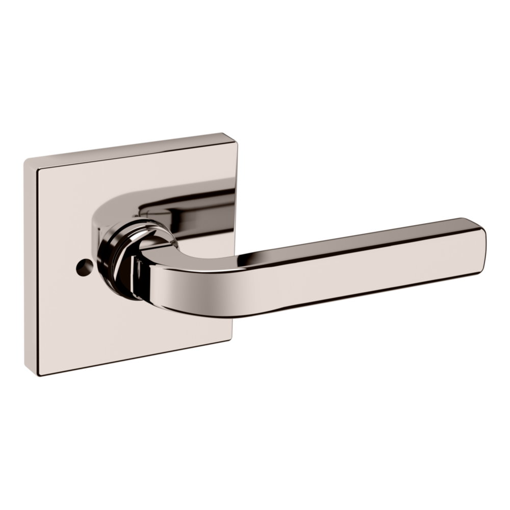 Baldwin 5190 Transitional Straight Lever Set with R017 Rose Lifetime (PVD) Polished Nickel / Privacy / Reversible