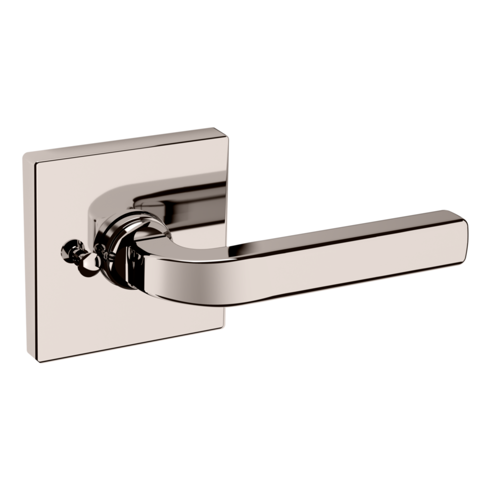Baldwin 5190 Transitional Straight Lever Set with R017 Rose Lifetime (PVD) Polished Nickel / Privacy / Reversible