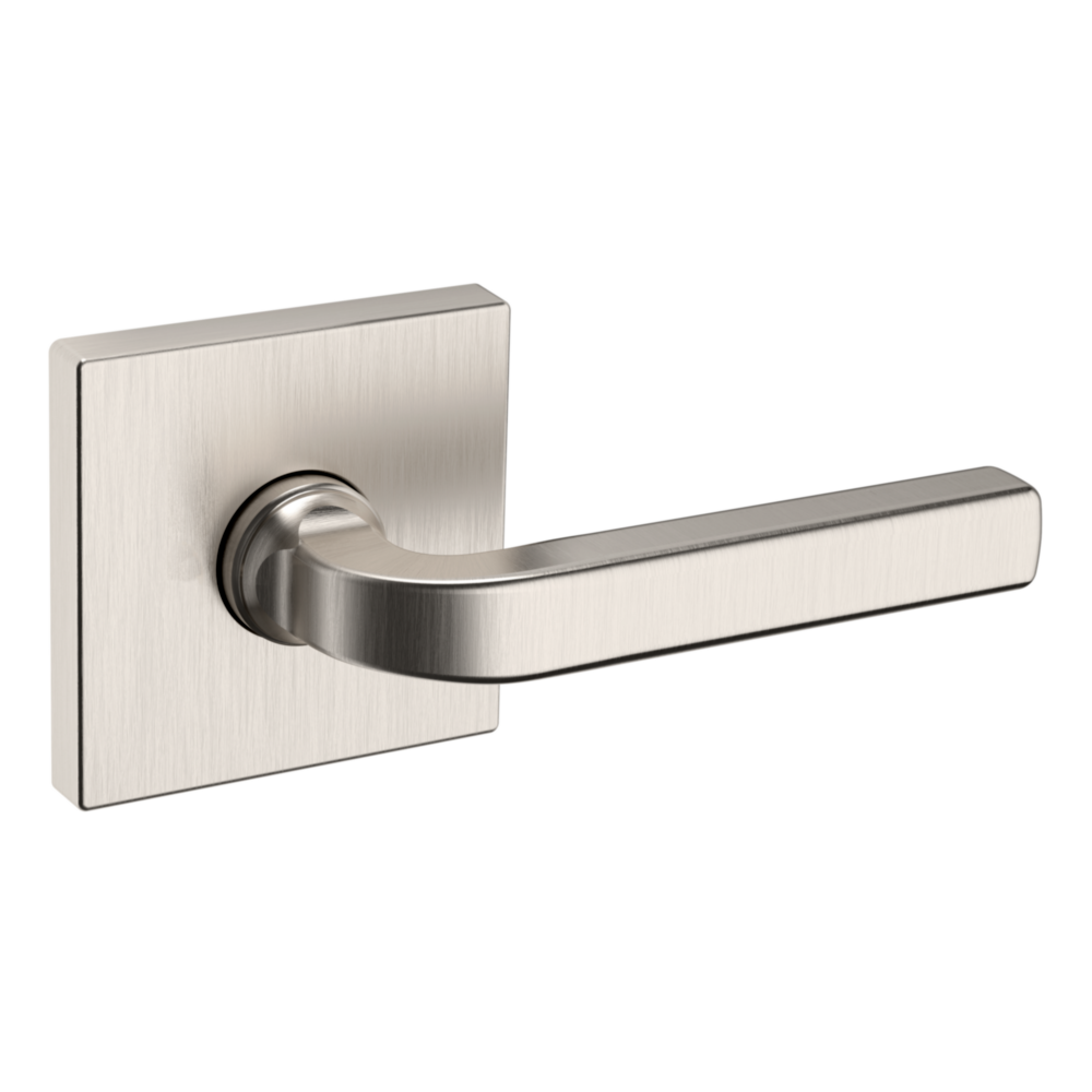 Baldwin 5190 Transitional Straight Lever Set with R017 Rose Lifetime (PVD) Satin Nickel / Passage / Reversible