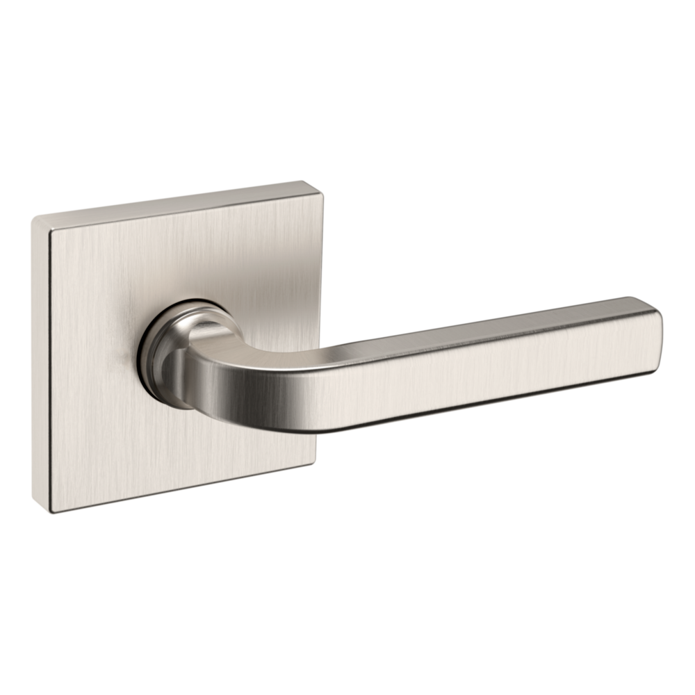 Baldwin 5190 Transitional Straight Lever Set with R017 Rose Lifetime (PVD) Satin Nickel / Passage / Reversible