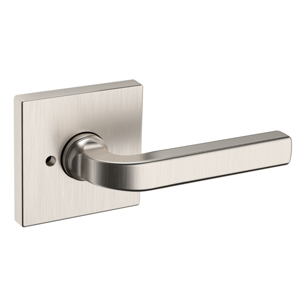 Baldwin 5190 Transitional Straight Lever Set with R017 Rose Lifetime (PVD) Satin Nickel / Privacy / Reversible