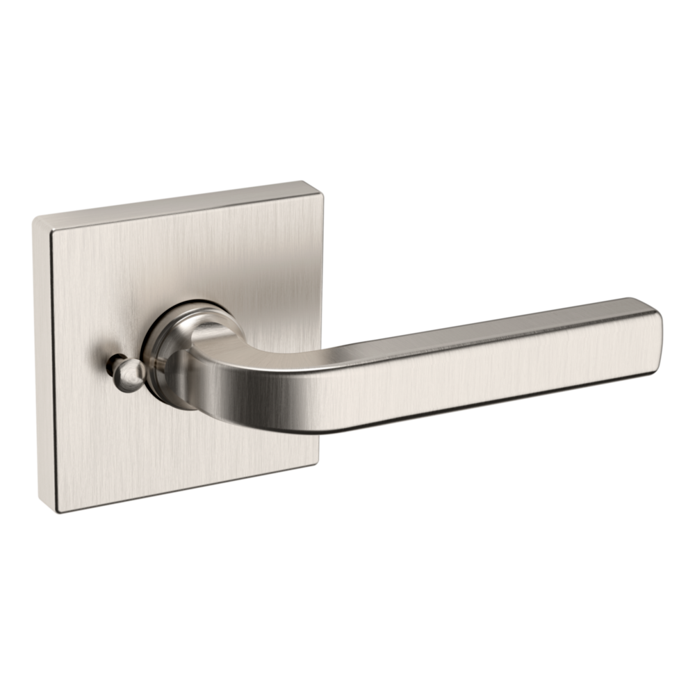 Baldwin 5190 Transitional Straight Lever Set with R017 Rose Lifetime (PVD) Satin Nickel / Privacy / Reversible