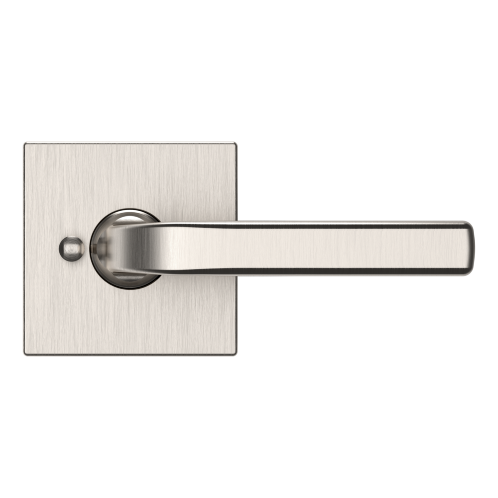 Baldwin 5190 Transitional Straight Lever Set with R017 Rose Lifetime (PVD) Satin Nickel / Privacy / Reversible