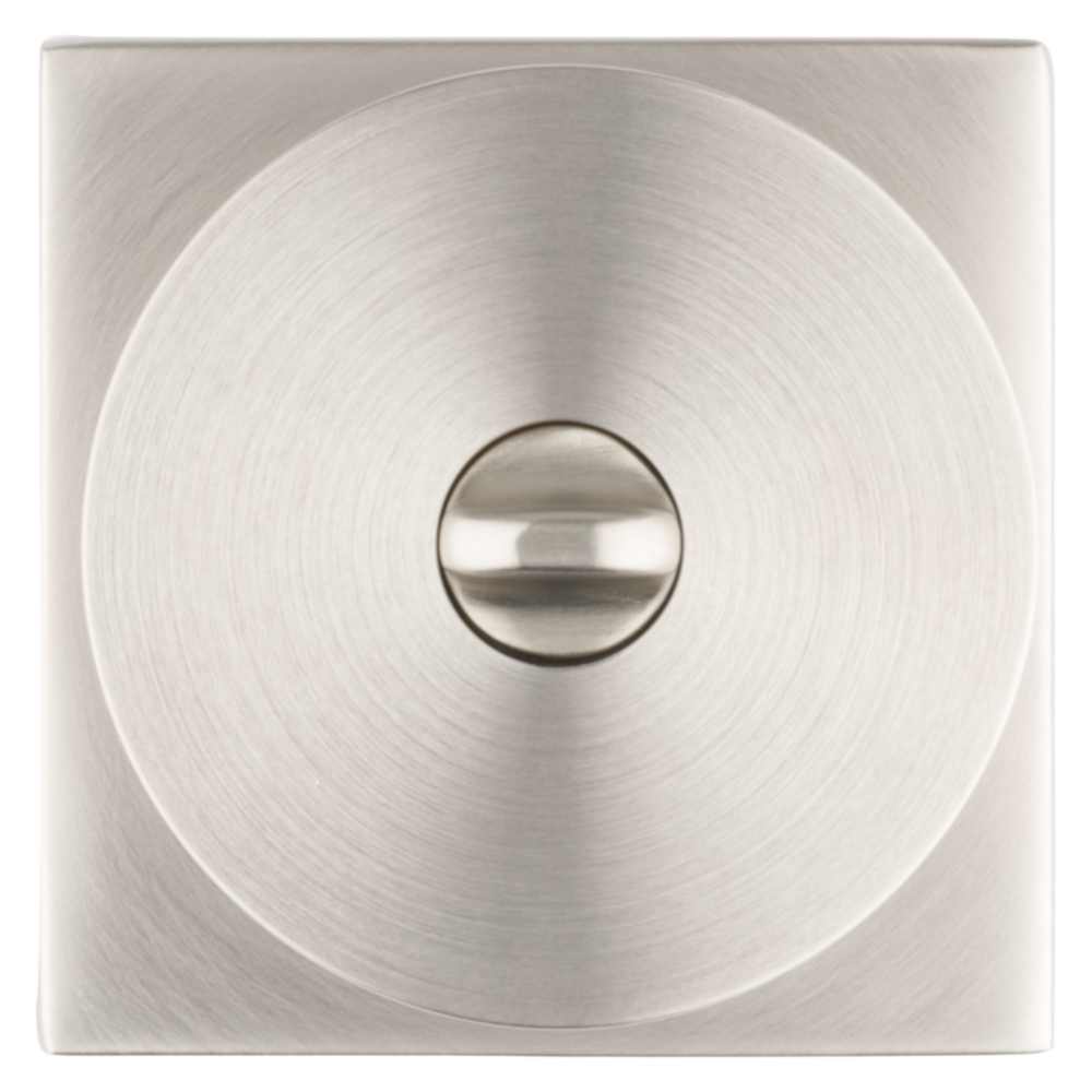 Baldwin Keyed Contemporary Knob Set with Square Rose Lifetime (PVD) Satin Nickel / Entry / Reversible