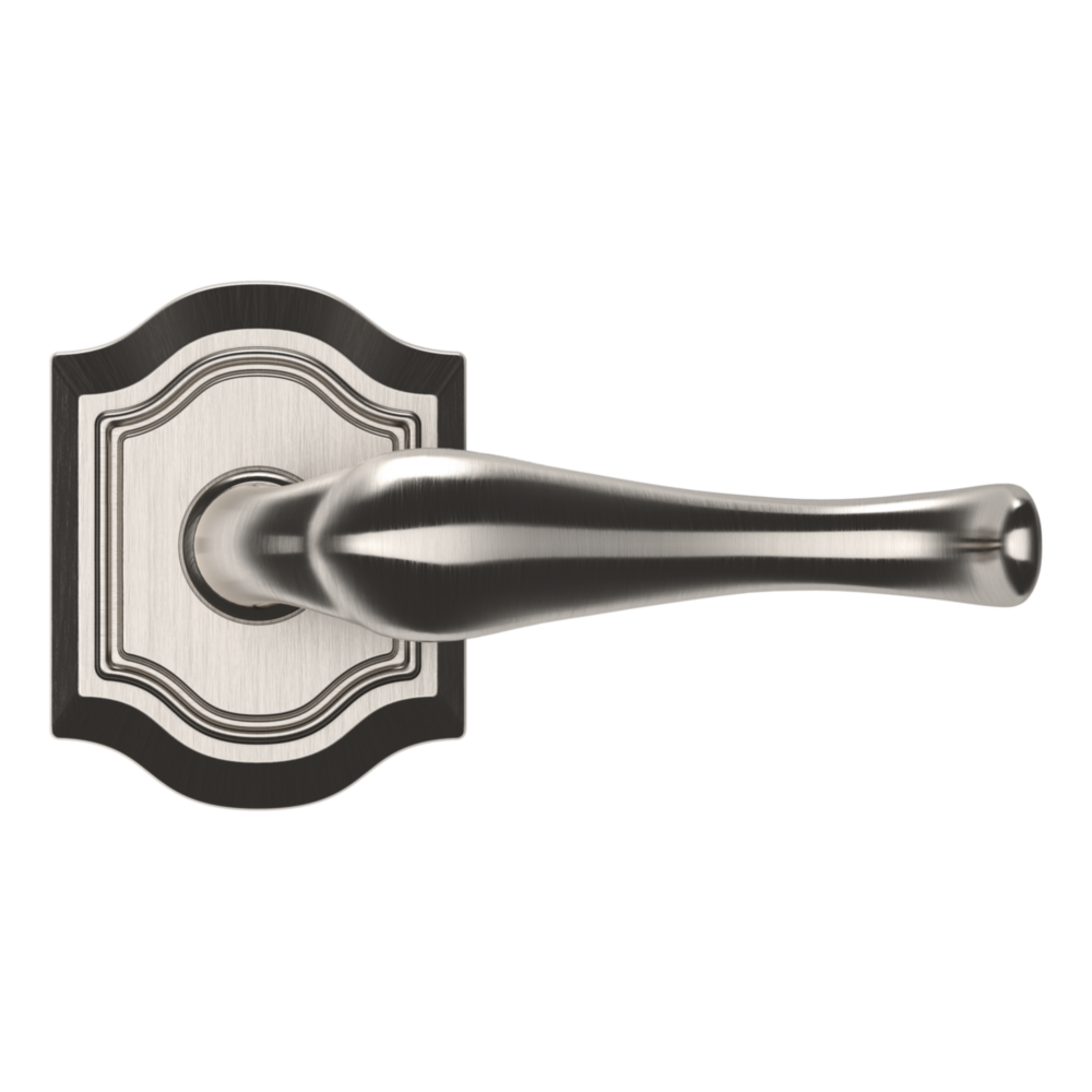 Baldwin 5447 Bethpage Lever Set with R027 Rose Lifetime (PVD) Satin Nickel / Full Dummy / Reversible