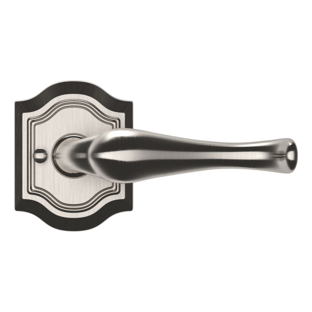 Baldwin 5447 Bethpage Lever Set with R027 Rose Lifetime (PVD) Satin Nickel / Privacy / Reversible