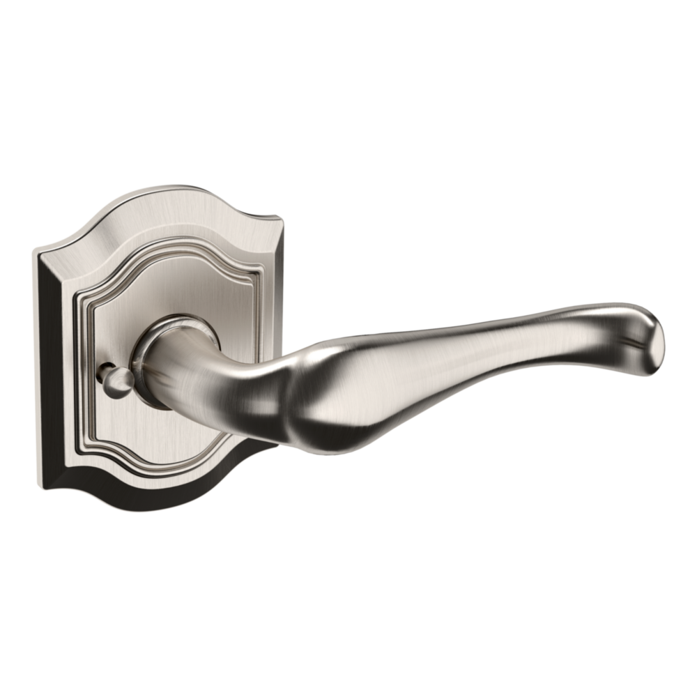 Baldwin 5447 Bethpage Lever Set with R027 Rose Lifetime (PVD) Satin Nickel / Privacy / Reversible
