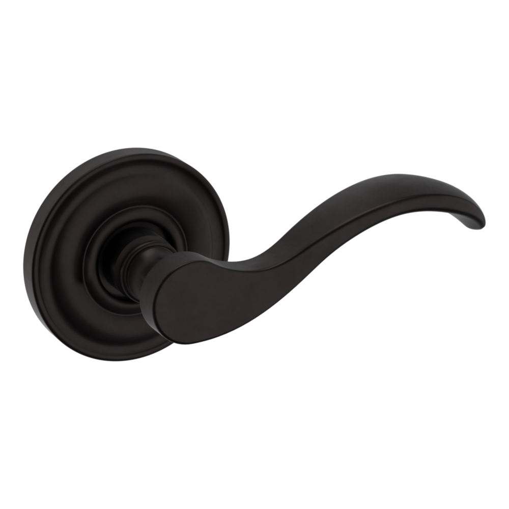 Baldwin 5455 Wave Lever Set with 5048 Rose Oil-Rubbed Bronze / Passage / Reversible