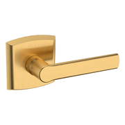 Baldwin 5485 Soho Lever Set with R026 Rose Lifetime (PVD) Satin Brass / Passage / Reversible