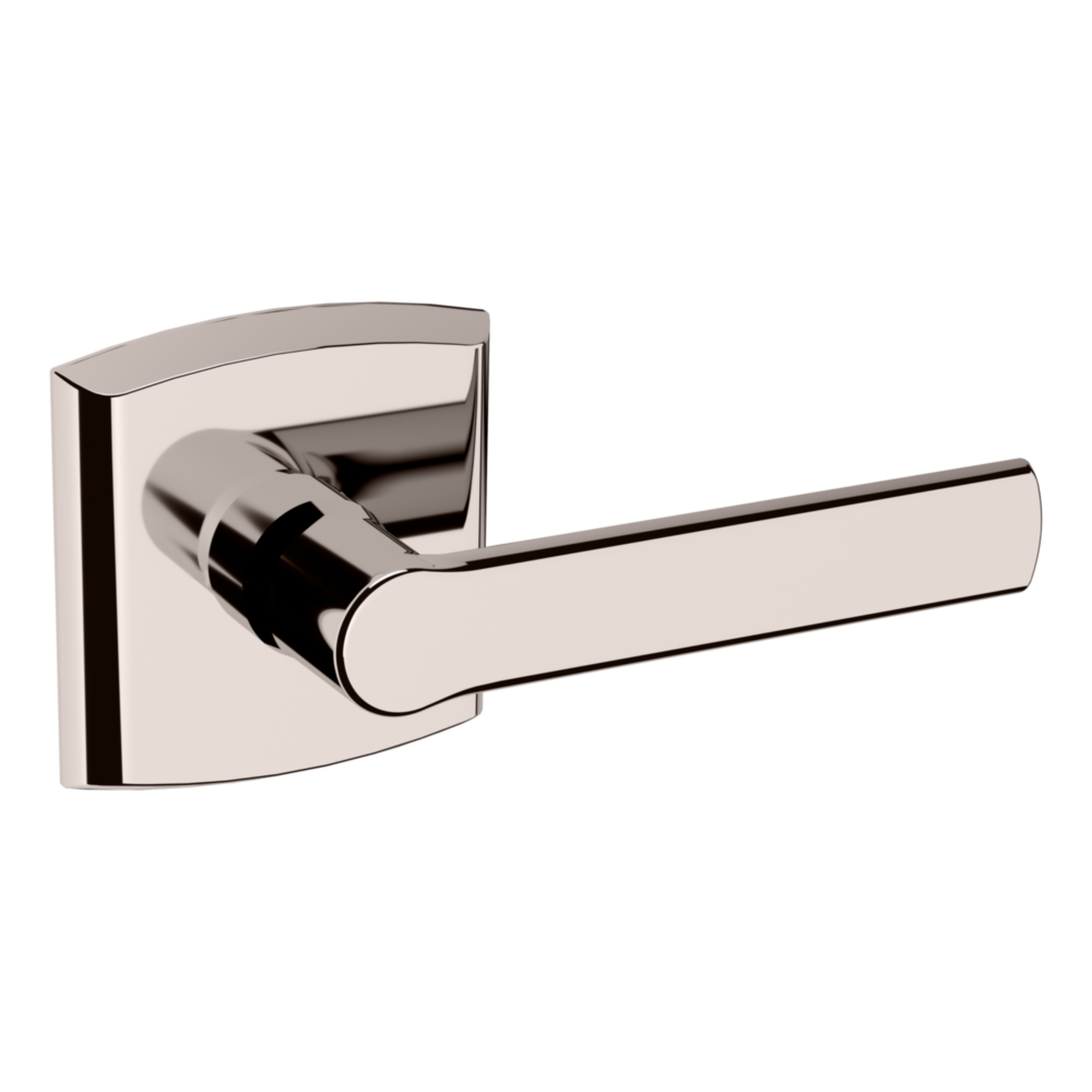 Baldwin 5485 Soho Lever Set with R026 Rose Lifetime (PVD) Polished Nickel / Full Dummy / Reversible