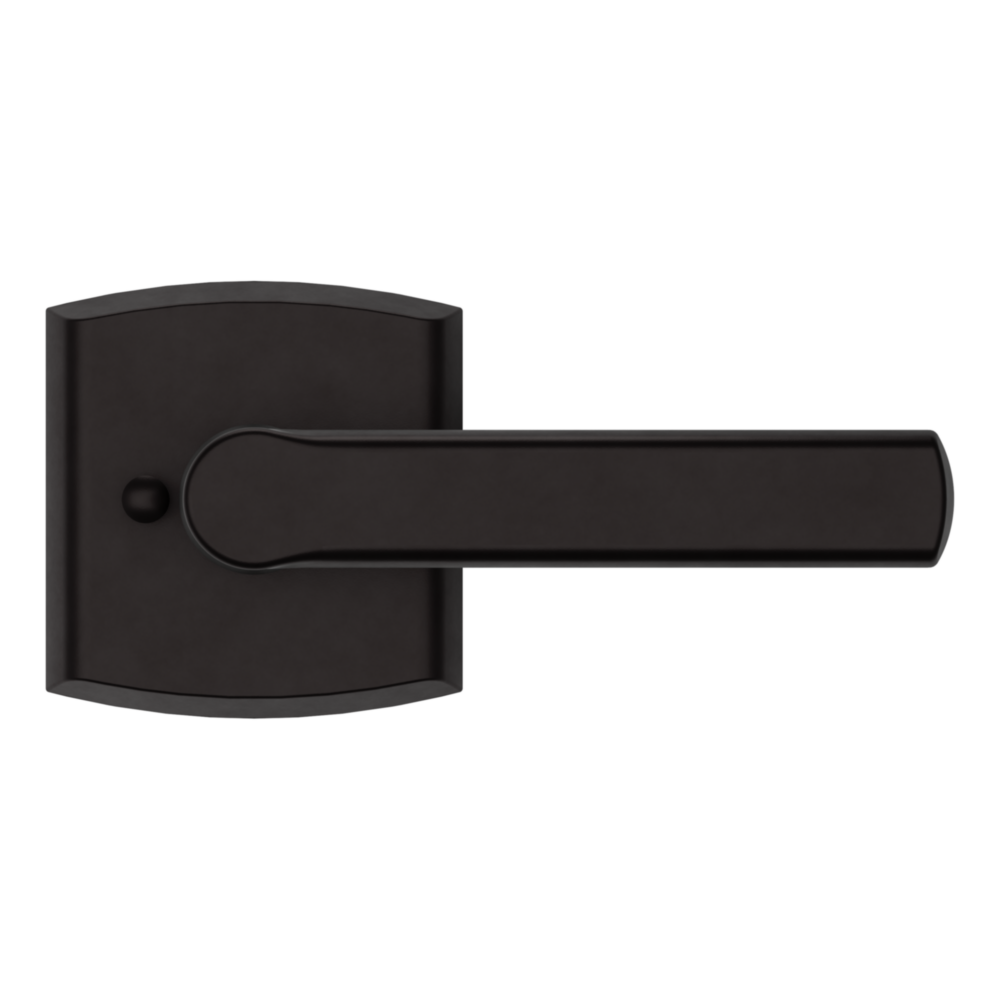 Baldwin 5485 Soho Lever Set with R026 Rose Oil-Rubbed Bronze / Privacy / Reversible