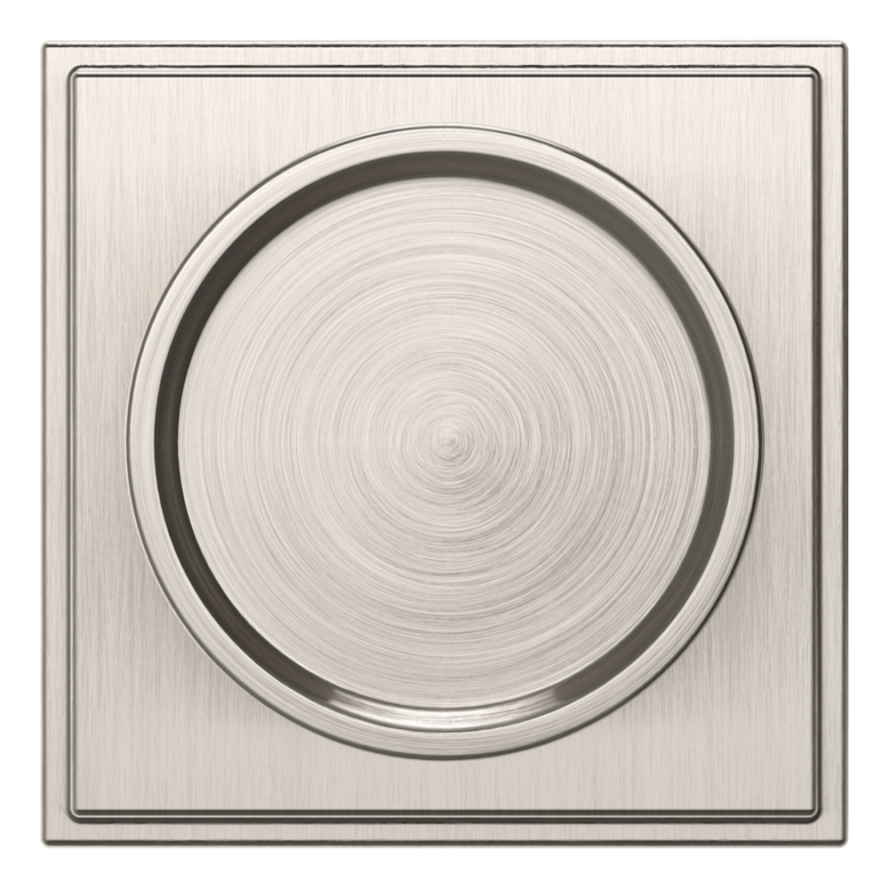 Baldwin K007 Hollywood Hills Knob Set with R050 Rose Lifetime (PVD) Satin Nickel / Privacy / Reversible