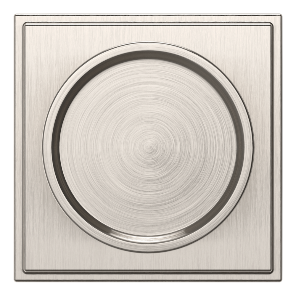 Baldwin K007 Hollywood Hills Knob Set with R050 Rose Lifetime (PVD) Satin Nickel / Privacy / Reversible