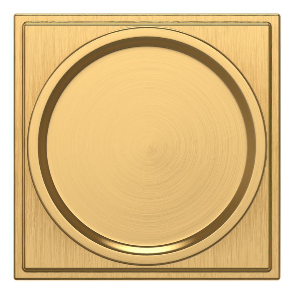 Baldwin K008 Hollywood Hills Knob Set with R050 Rose Lifetime (PVD) Satin Brass / Passage / Reversible