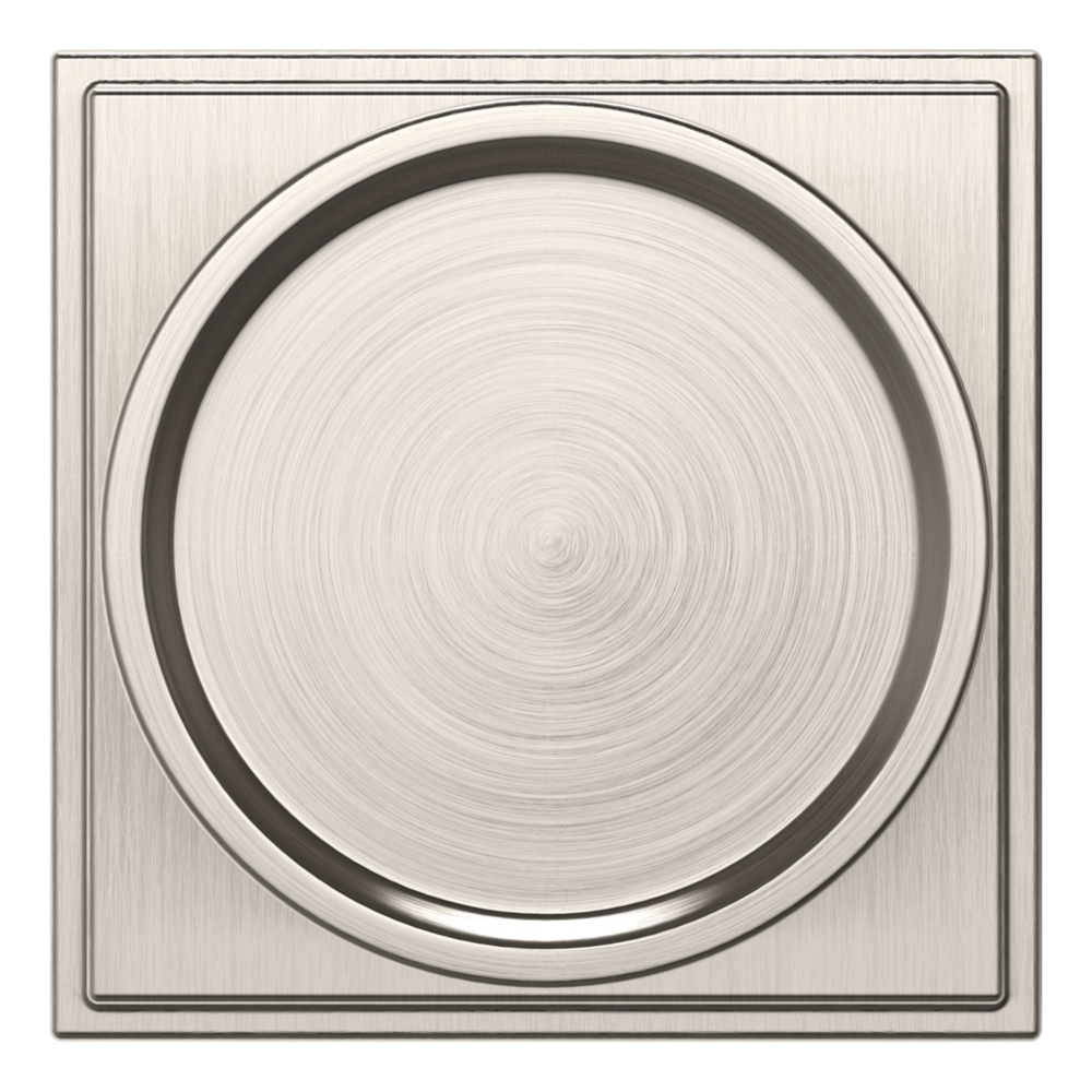 Baldwin K008 Hollywood Hills Knob Set with R050 Rose Lifetime (PVD) Satin Nickel / Privacy / Reversible