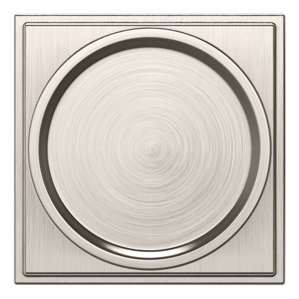 Baldwin K008 Hollywood Hills Knob Set with R050 Rose Lifetime (PVD) Satin Nickel / Privacy / Reversible