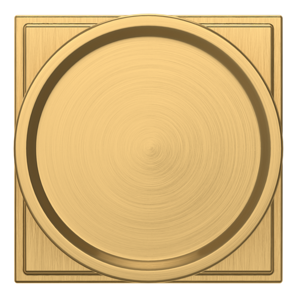 Baldwin K009 Hollywood Hills Knob Set with R050 Rose Lifetime (PVD) Satin Brass / Privacy / Reversible