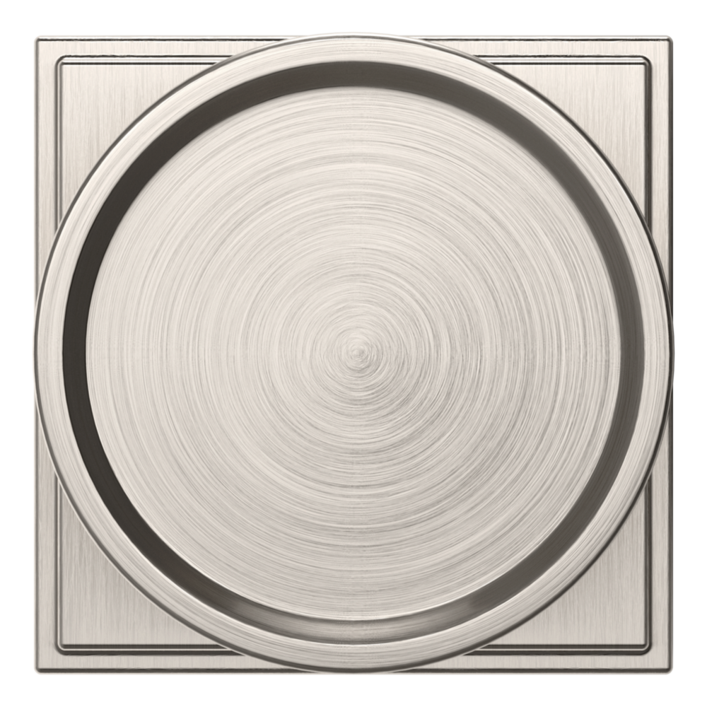 Baldwin K009 Hollywood Hills Knob Set with R050 Rose Lifetime (PVD) Satin Nickel / Full Dummy / Reversible