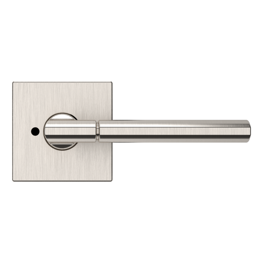 Baldwin L021 Contemporary Straight Lever Set with R017 Rose Lifetime (PVD) Satin Nickel / Privacy / Reversible