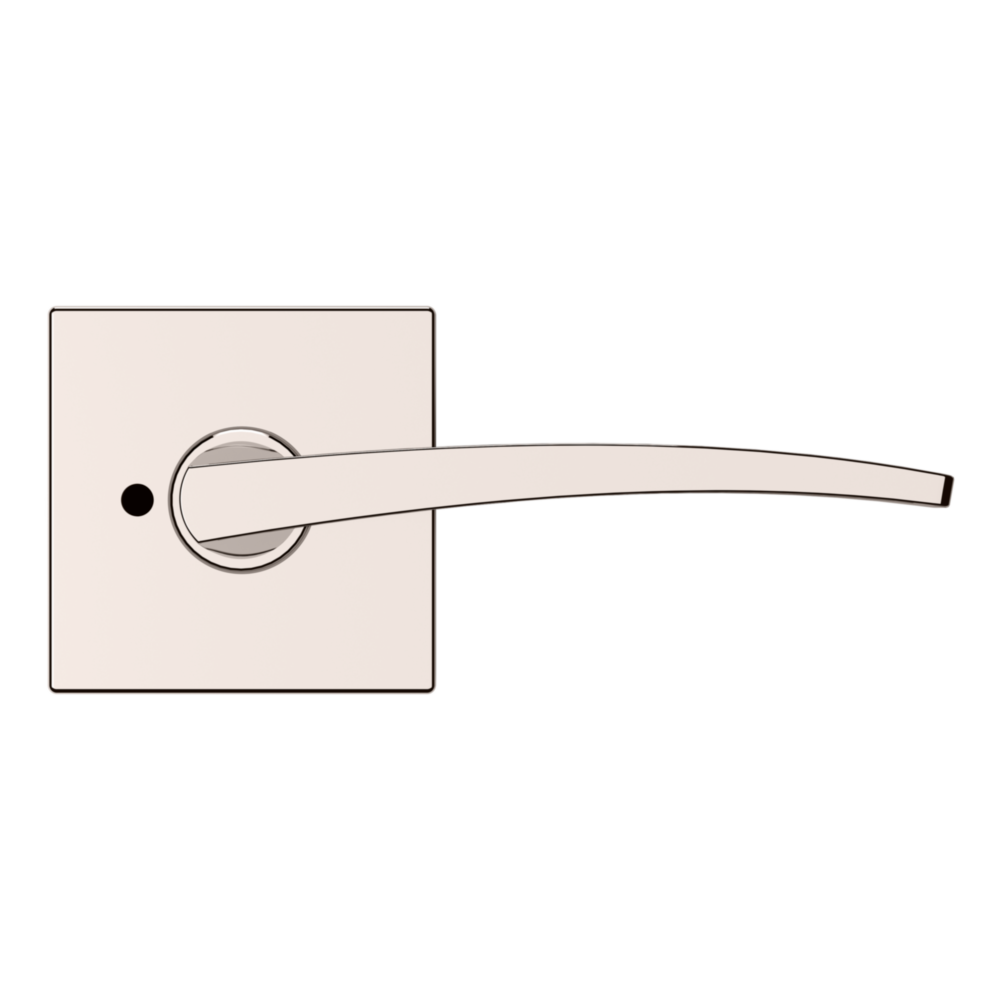 Baldwin L022 Contemporary Straight Lever Set with R017 Rose Lifetime (PVD) Polished Nickel / Privacy / Reversible