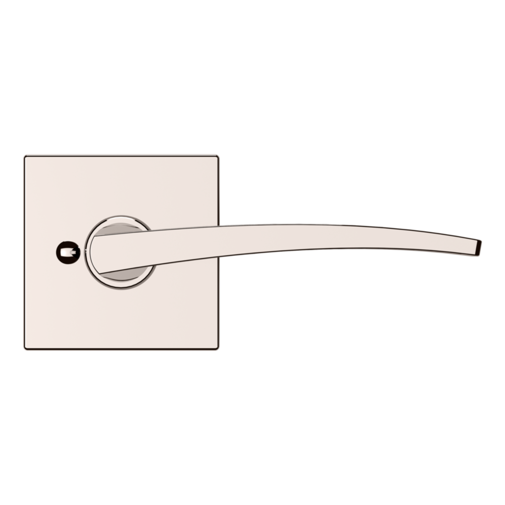 Baldwin L022 Contemporary Straight Lever Set with R017 Rose Lifetime (PVD) Polished Nickel / Privacy / Reversible
